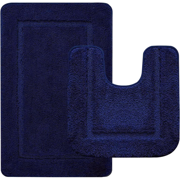 Ebern Designs 2 Piece Set Rectangle/ushaped Bath Mat Gray & Reviews Wayfair.co.uk